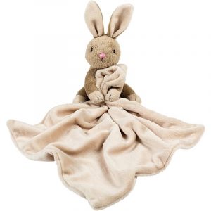 Baby speelgoed artikelen konijn/haas tuttel/knuffeldoek knuffelbeest bruin 30 cm